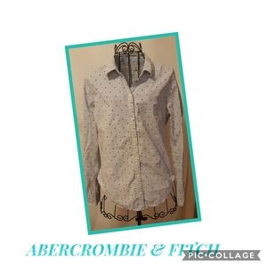 ABERCROMBIE AND FITCH BUTTON DOWN SHIRT WOMENS MED